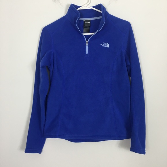 The North Face Tops - The North Face Blue Half Zip Fleece Pullover
